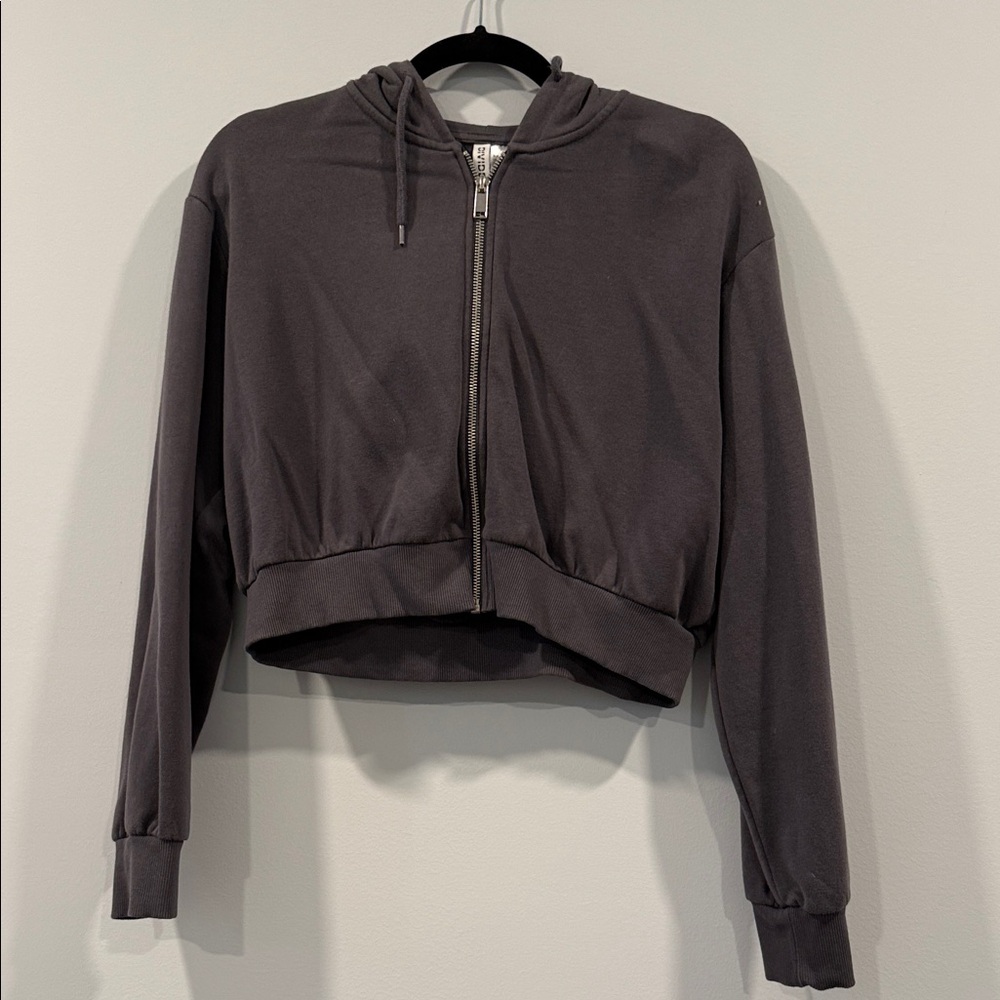 Divided Charcoal Zip-Up Jacket